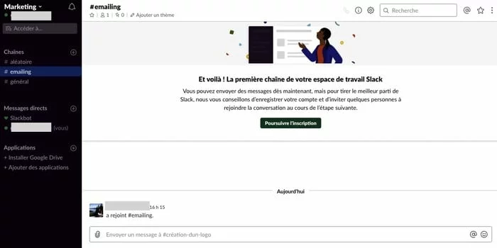 slack télétravail