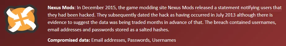 compte piraté nexus