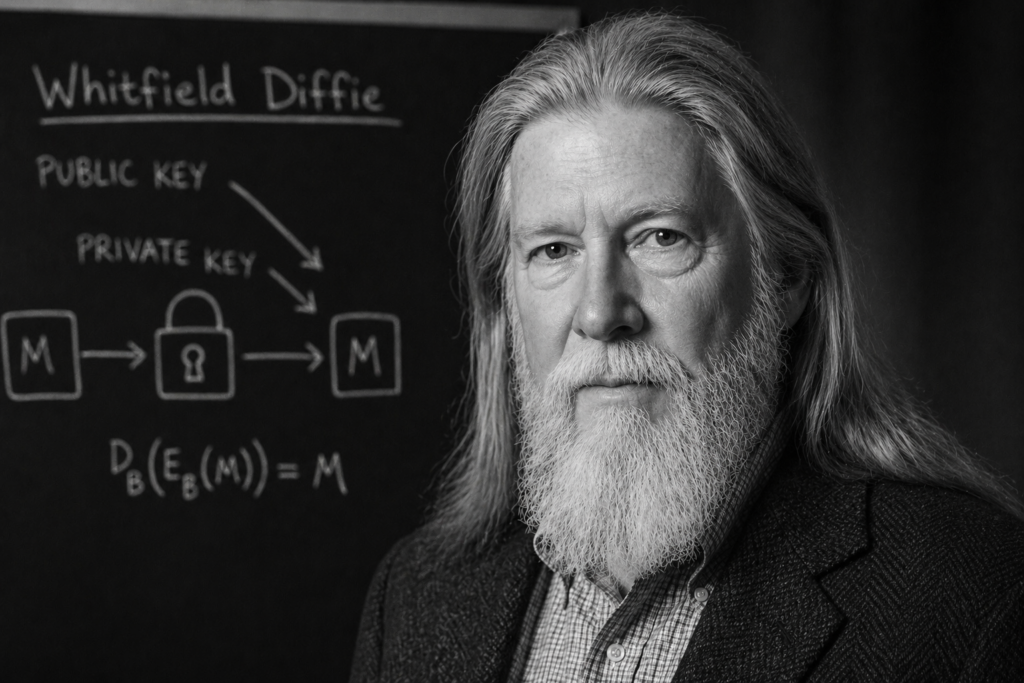 Image de Whitfield Diffie : l’homme qui a sécurisé vos achats en ligne, générée par l’IA