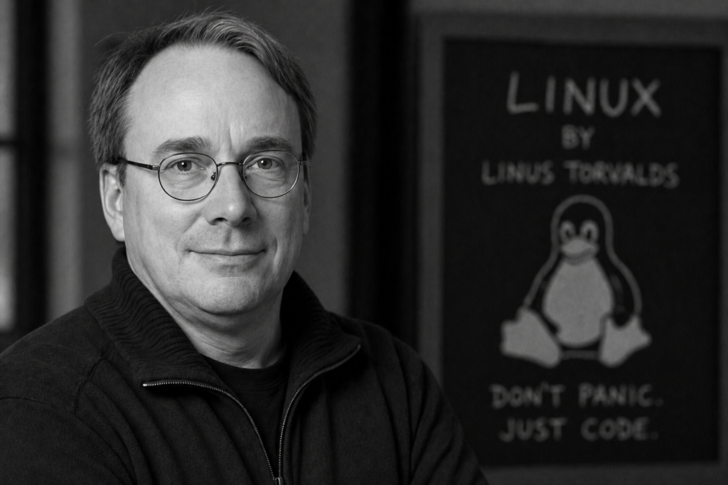 Image de Linus Torvalds, le créateur du système qui fait tourner le monde, générée par l’IA